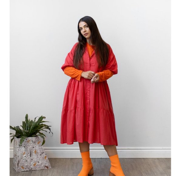 Maggie Jayne Red Babydoll Dress - Picture 2 of 6